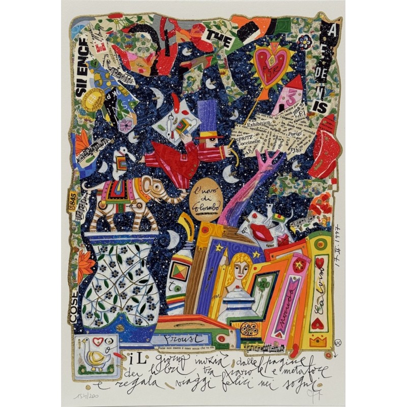 Francesco Musante - Il giorno inizia dalle pagine dei libri... |Francesco Musante Limited Edition Serigraph – Collector’s Print