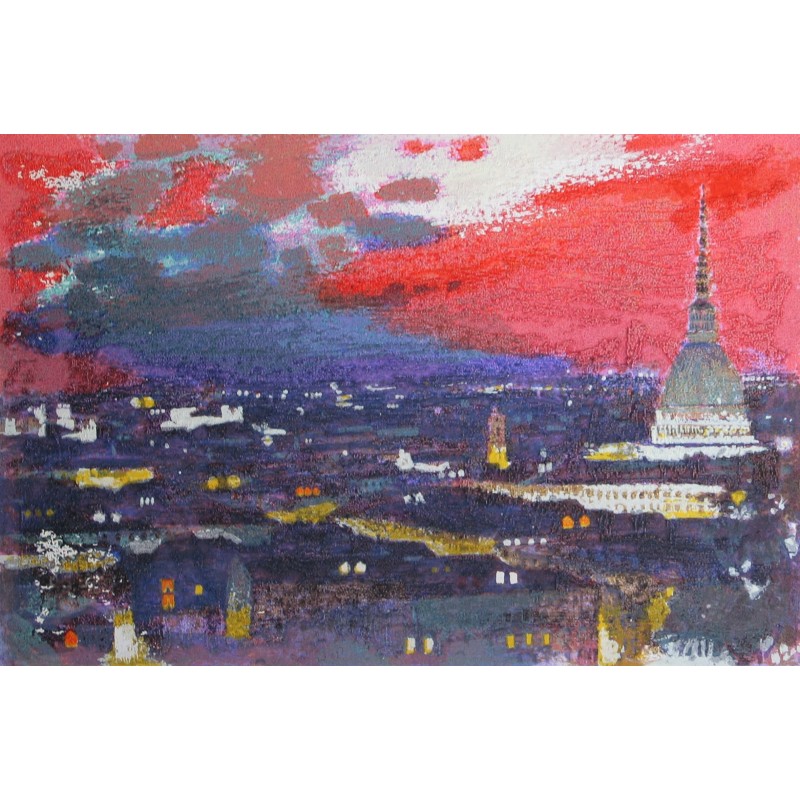 Natale Addamiano - "Torino verso sera" (Serigraph) | Calandra Art