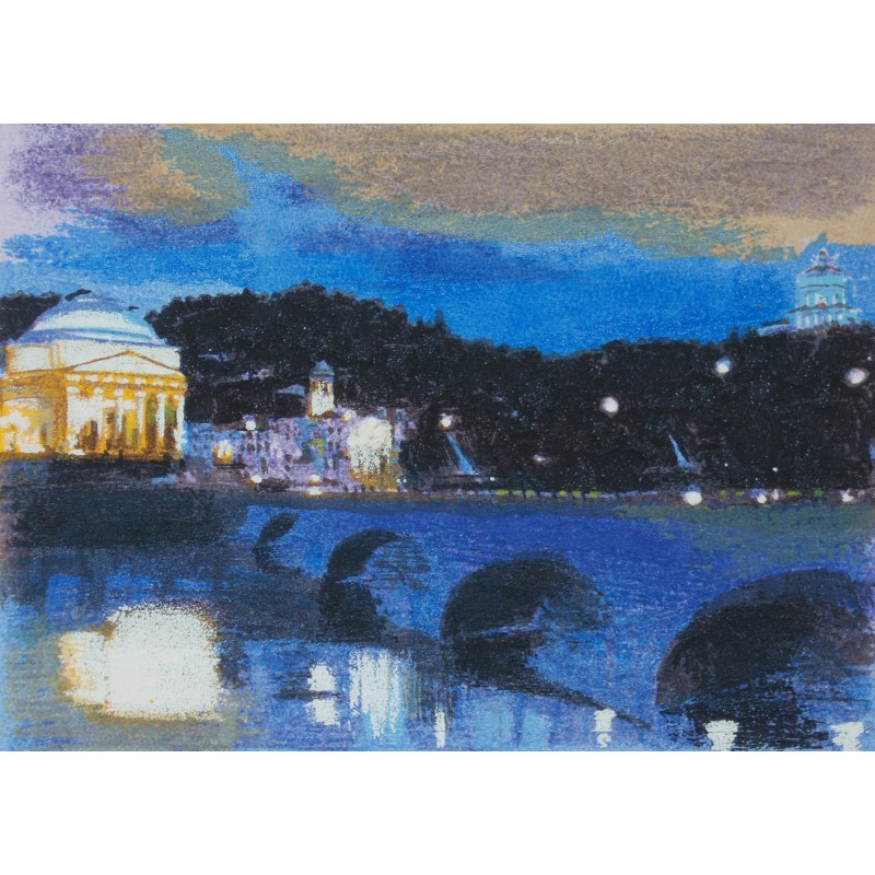 Natale Addamiano - "Crepuscolo sul Po" (2008) Limited Edition | Calandra Art