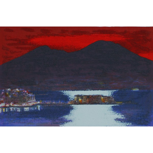 Natale Addamiano - Castel dell'Ovo at Twilight (2007) | Calandra Art