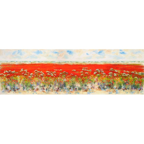 Natale Addamiano - "Papaveri in primavera" (50x140) | Calandra Art