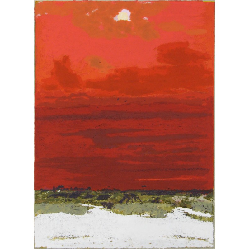 Natale Addamiano - "Murgia al tramonto" (100x70) | Calandra Art