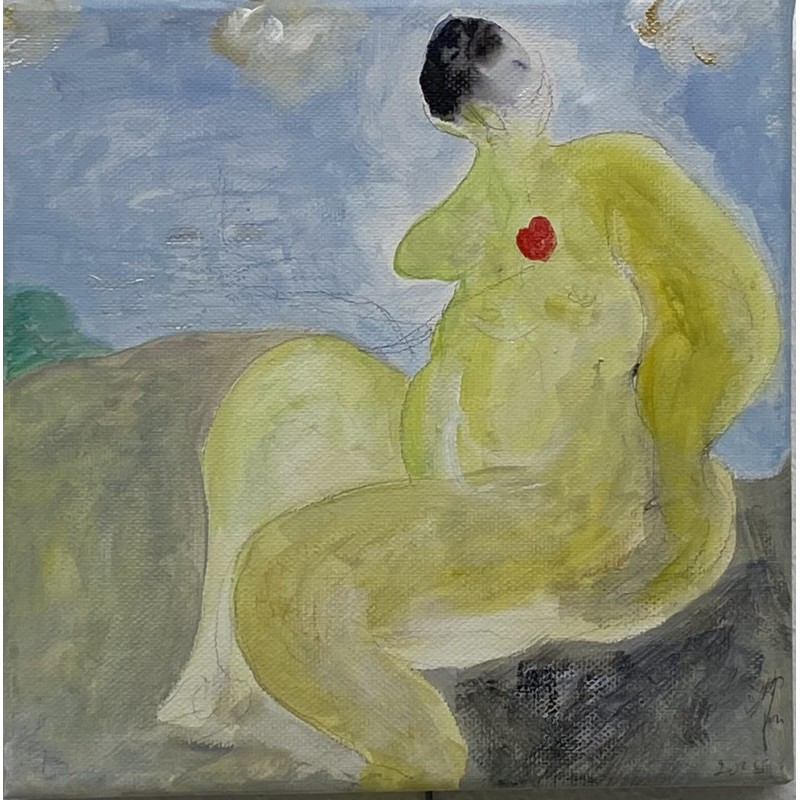 Shen Jia - Elle sous la lune (2025) | Acrilique on canvas