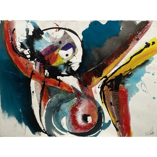 Nathalie Figliolia - Mixed Media on Paper 57x77 | Calandra Arte