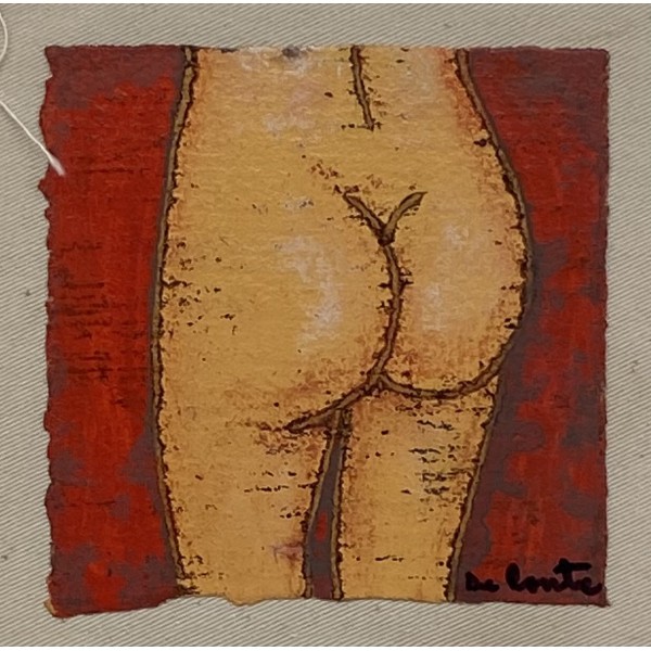 Sandro De Ponte - Textured Nude 10x10 | Spanish Contemporary Art