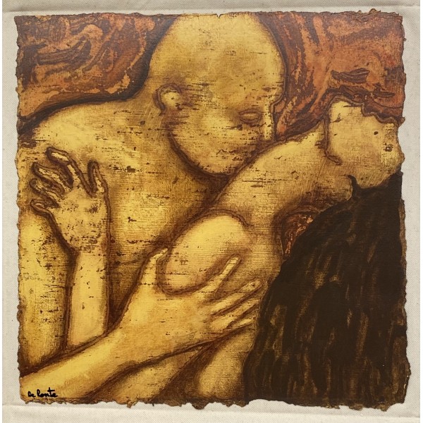 Sandro De Ponte - Senza Titolo 30x30 | Tecnica Mista su Carta Artigianale