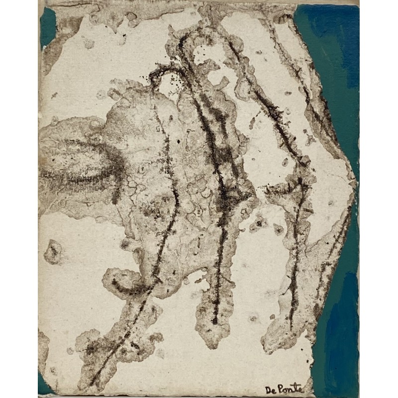 Sandro De Ponte - Astratto Organico 27x22 | Tecnica Mista su Carta