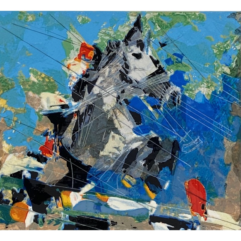 Francesco Toraldo - The Jump 23x25 | Original Multi-material Silkscreen